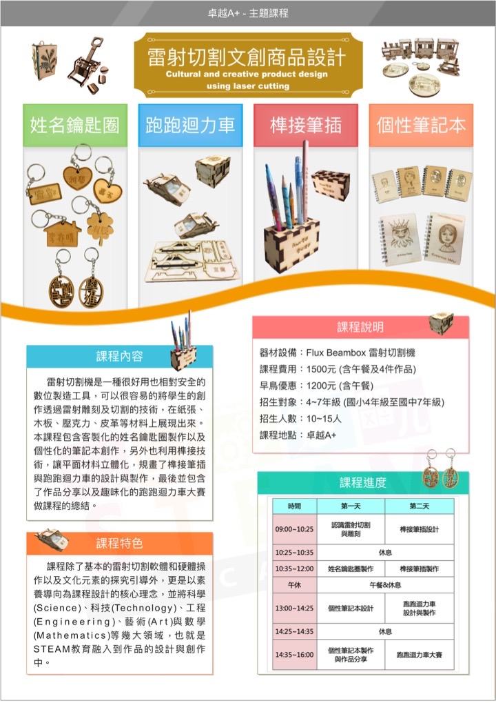 雷射切割文創商品設計 課程海報